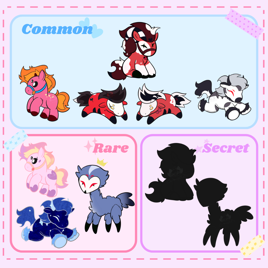 Plushie Ponies Gacha Pins