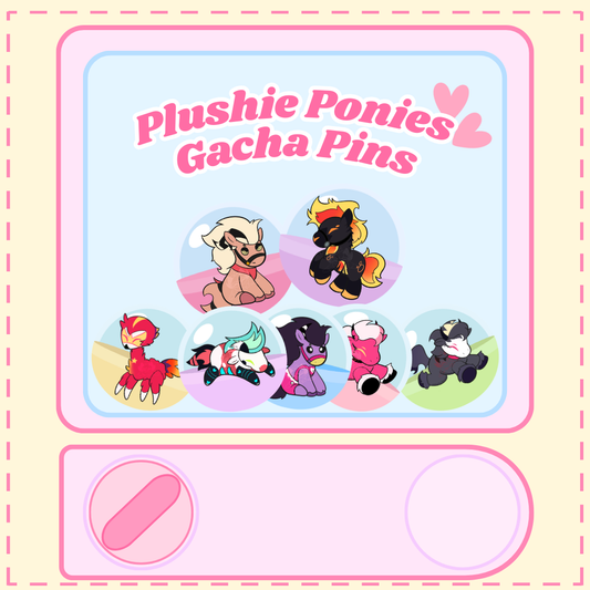 Plushie Ponies Gacha Set 2 Pins PREORDER